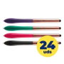 Milan Bolígrafo Stylus Copper con Puntero para Pantallas Táctiles, Surtido de 4 Colores (Expositor de 24 unidades)